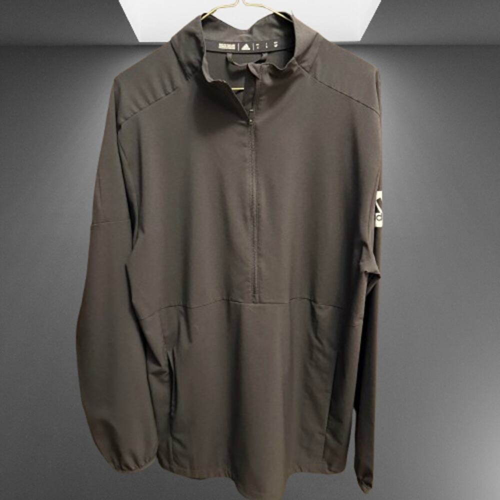 🎉HP! 🎉Adidas Climalite Black Long Sleeve Zip Mens Top (Size S) - Picture 1 of 8